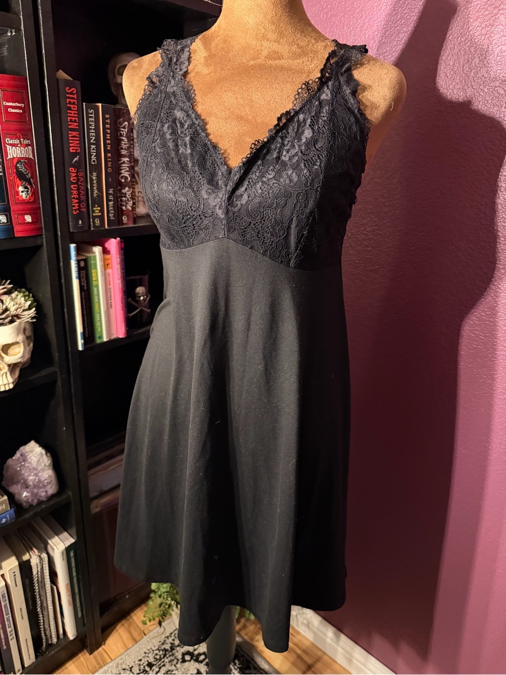 Flora Nikrooz Black Lace V-Neck Chemise